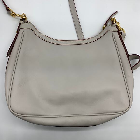 Dooney & Bourke Crossbody Florentine Leather Purse Ecru Large Bags - Picture 3 of 16